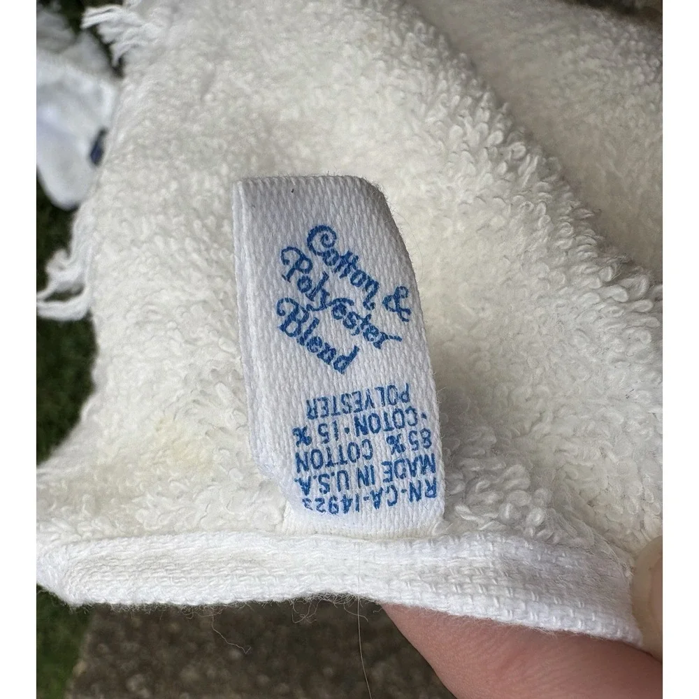 Vintage Hand Towel Set Of 2  Baseball Basketball Cartoon Kids Bath Cotton